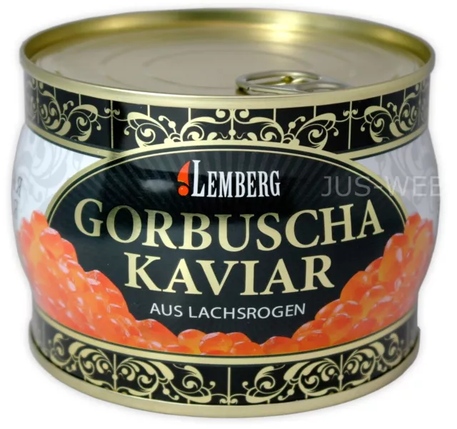 500g. Buckel Lachs Kaviar Fisch Rogen Wildfang USA Alaska Lemberg Koscher Salmon