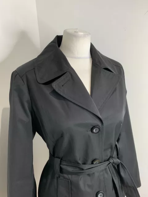 John Lewis short belted trench coat mac 10 VGC classic smart lightweight work 3