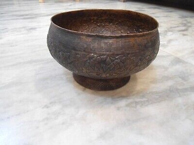 vintage copper bowl tibetan Tibet handmade 3