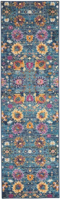 Passion Denim 2'2″ X 7'6″ Area Rug, Boho, Moroccan, Bed Room, Living 8'