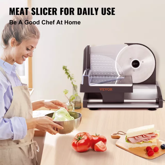 VEVOR 7.5" Domestic Meat Slicer 200W Electric Deli Slicer for Meat Veggie 2
