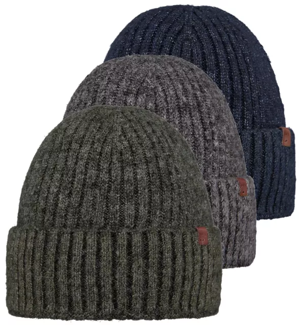 Barts Herren Beanie Mütze Strickmütze Herrenmütze Wolle Winter gestrickt Wyon