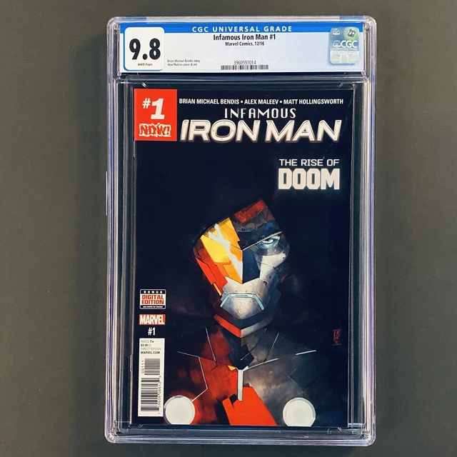 Infamous Iron Man 1 CGC 9.8 🔑 1st Tony Stark AI 🔑 MCU IRONHEART SERIES Disney