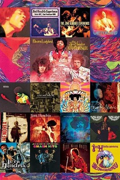 Jimi Hendrix Album Covers Poster (61X91Cm)  Picture Print New Art Axis Bold Love