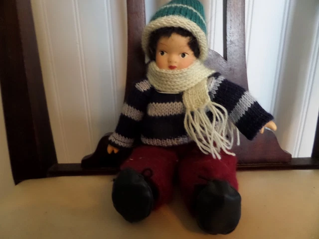 Vintage Mini and Porcelain/Bisque Head w/ Cloth Sand Filled Bodies Dolls