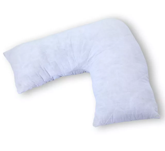 Quilted V Shaped Pillow Orthopedic Back Neck Nursing Pregnancy Support 74x34cm 2