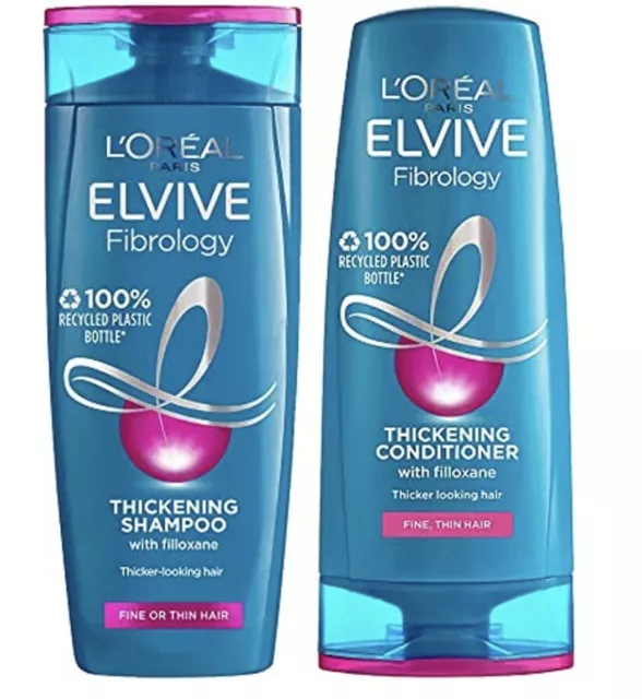 L'Oreal Paris Elvive Fibrology Thickening Shampoo-400 Mland conditioner 300 Ml