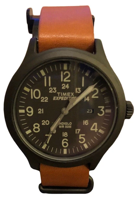 Timex TW4B11600 Elettrico Quadrante Nero pelle Marrone Cinturino Uomo Orologio