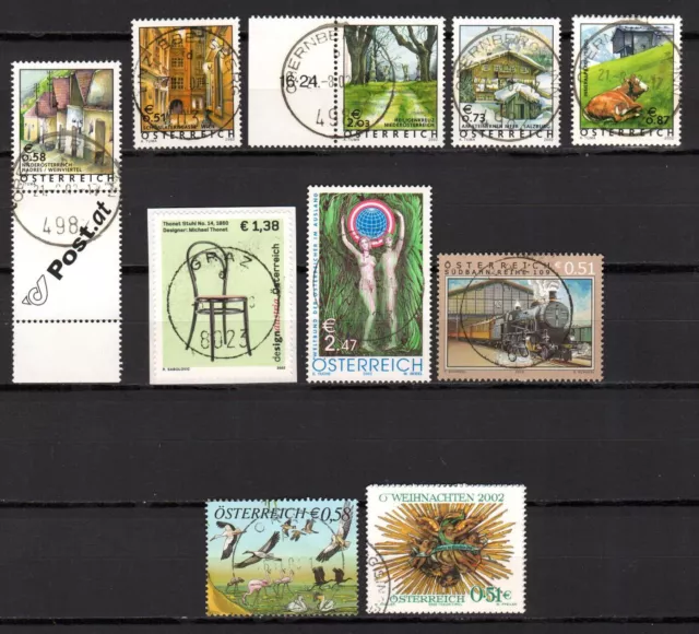 Briefmarken Österreich LOT aus 2002 gestempelt (Y 100)