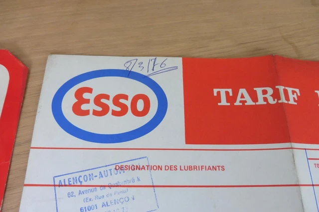 Matériel publicitaire Esso manuel lubrifiants produit dossier d Matériel publicitaire Esso manuel lubrifiants produit dossier d