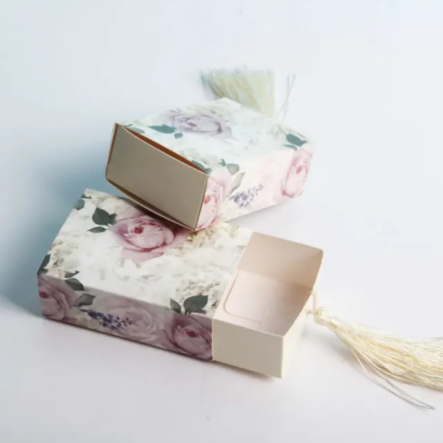 10 pz cassetto scatola di caramelle floreale design festa scatole bomboniere artigianato scatola di carta con