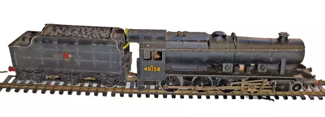 HORNBY DUBLO 3 RAIL DIE CAST LT25 8F FREIGHT LOCOMOTIVE & TENDER 48158 Nice Loco