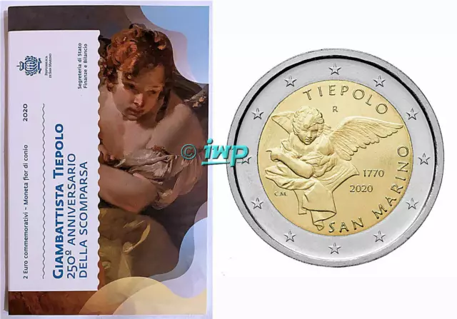 SAN MARINO 2 EURO € Gedenkmünze 2020 - Giambattista Tiepolo - SOFORT LIEFERBAR !
