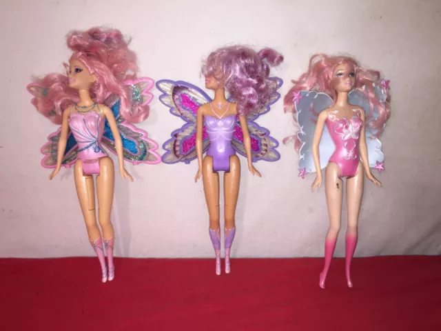 3 Barbiepuppen MATTEL 2005-2006 mit Flügel