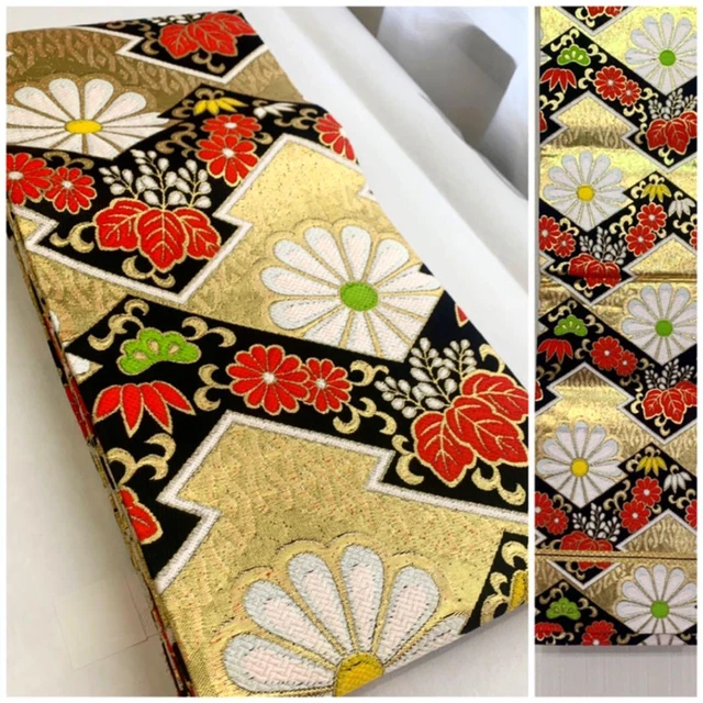 MARU OBI Japanese Kimono Unused antique Shichi-go-san Antique Classic