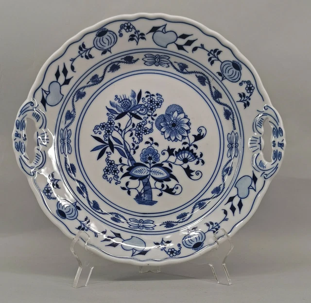99840810 Blu Cipolla Piatto Maniglia Unterglasurblau ca.27x4, 5cm