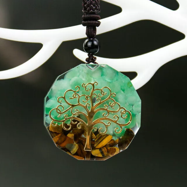 Energy Orgonite Necklace  Chakra  Orgone Pendant Tree Of Life Yoga Meditation