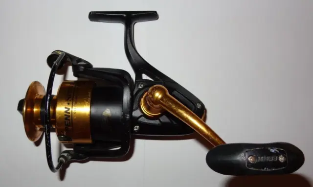 Vintage Penn 712Z Black and Gold Power Drag Spinning Reel Made in