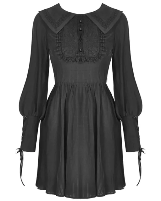 Dark In Love Gothic Punk Lolita Doll Witch Dress Black Lace Victorian VTG Occult