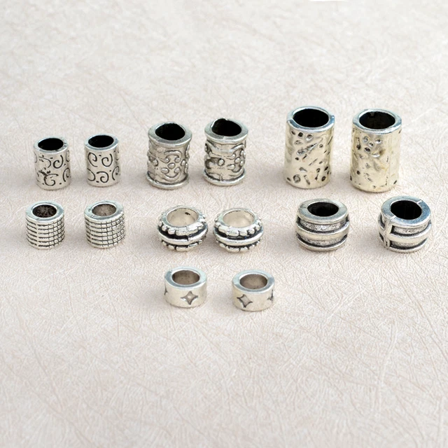 Nordisch/Wikinger Rune Bart Perlen: 14er Set Charm Perlen für Bärte, Haare, Schmuck