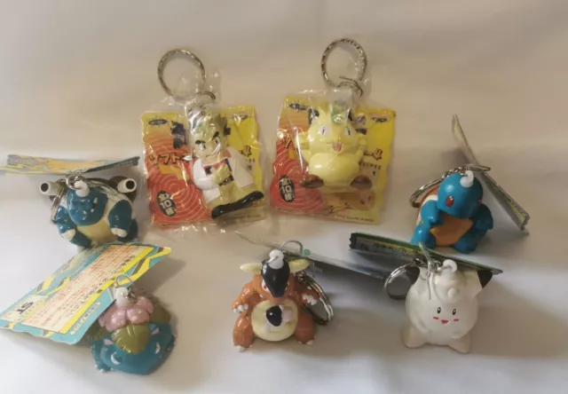 7 Porte-clés Pokemon Japonais 1997, 1998