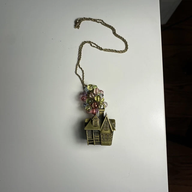 DISNEY PIXAR UP House Balloon Brassy Long Statement Necklace Box Lunch