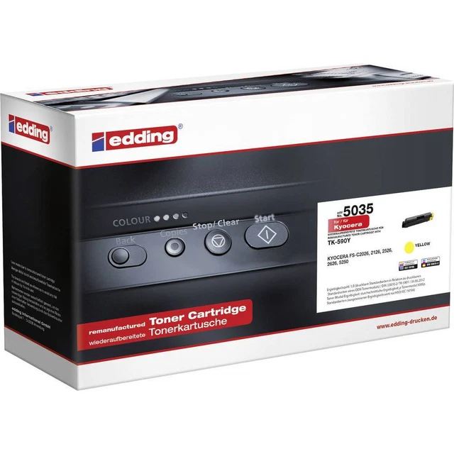 Edding Toner remplace Kyocera TK-590Y compatible jaune 5000 pages edding 5035