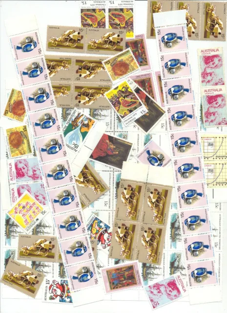 Postage stamps Australia 15c x 500 full gum free registered post, SAVE costs