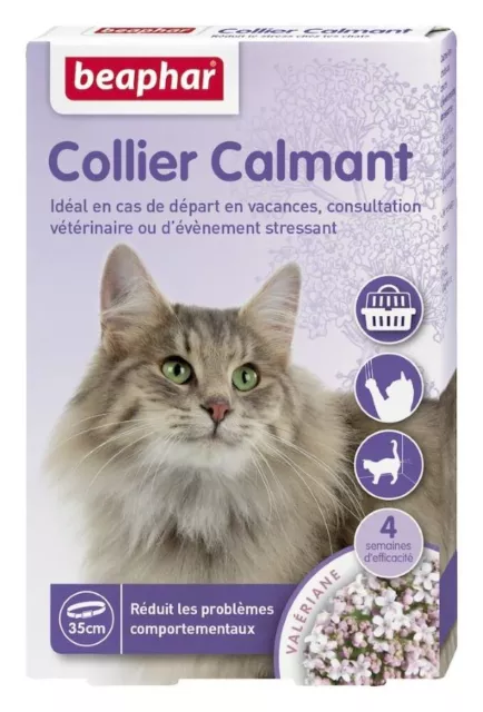 Collier  calmant chat réduit problèmes comportementaux (4 semaines efficacité)