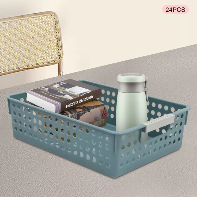 Storage Boxes Basket Organizer Set - Stackable Classroom Storage Bin Book Basket