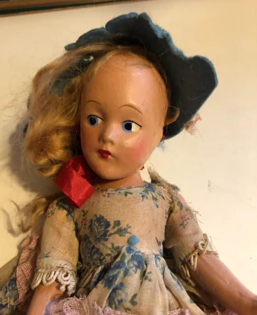 Vintage 1940's Composition Doll 11"