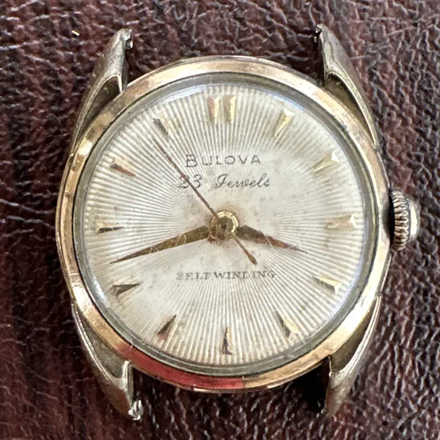 VINTAGE MENS 1956 Bulova Self-winding watch 23 Jewel Watch - For repair ...