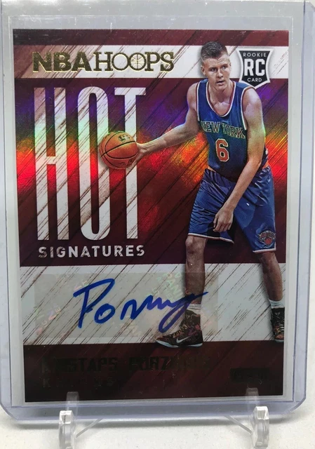 2015-16 KRISTAPS PORZINGIS HOT SIGNATURES AUTO ROOKIE rc nba hoops 
