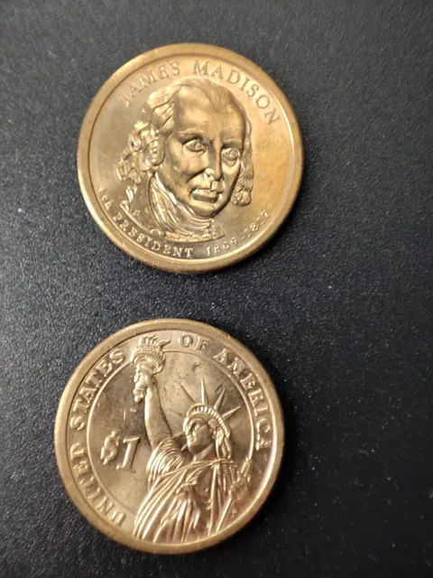Dollar Münze USA - Präsidentendollar - 4. Präsident - 2007 unz.- James Madison