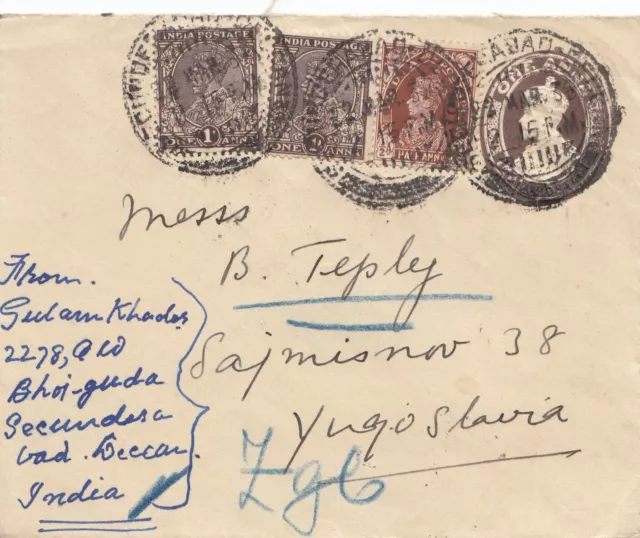 India 1938: letter Secundesa to Yugoslavia
