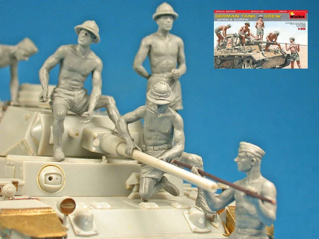 MiniArt 35278 1:35 Fig. Dt. Afrika Korps Pz. SE (5) – Réplique fidèle à l'original, modélisme, kit de construction en plastique, bricolage, loisirs, collage, kit de modélisme, assemblage, non laqué