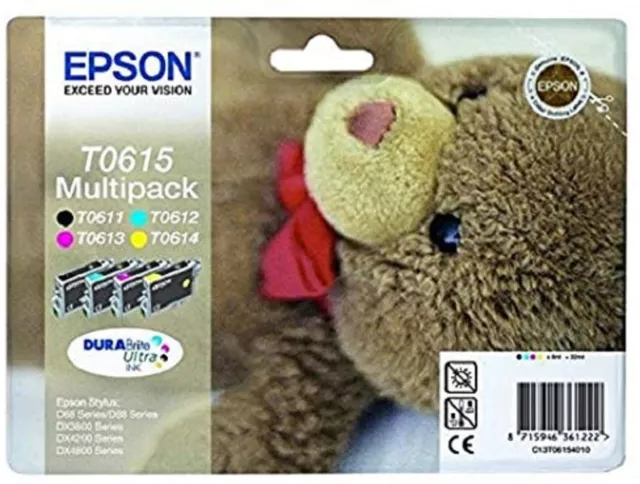 Epson T0615 Multipack C13T06154010 cartouche d'encre authentique CMYK (TVA inclu