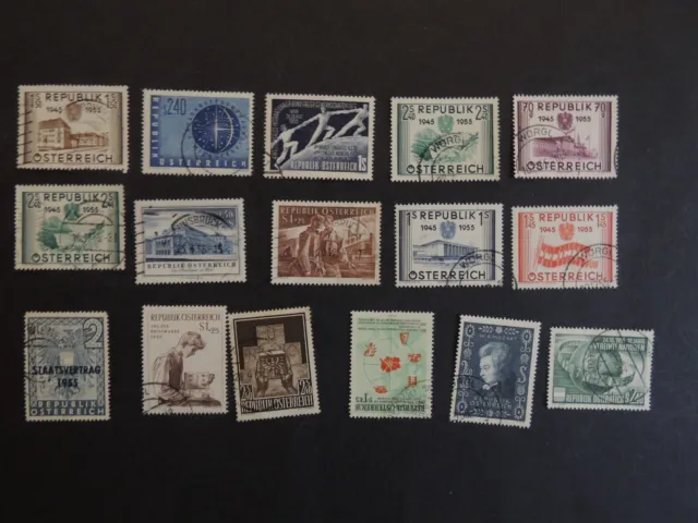 Briefmarken „16x Österreich teilw. Falz wie abgebildet (55)“