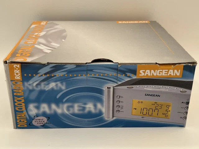 NEW Sangean Atomic Alarm Clock Radio RCR-2 14 AM/FM Presets PLL Tuner LCD Date
