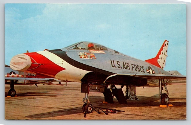 North American F-100D Super Sabre North American McGuire USAF NJ Postcard 1963
