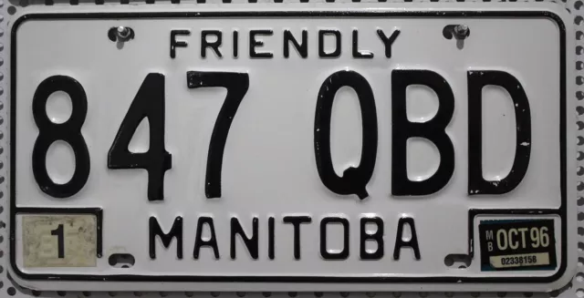 Kanada Nummernschild Auto Kennzeichen Schild Manitoba License Plate Canada , QBD