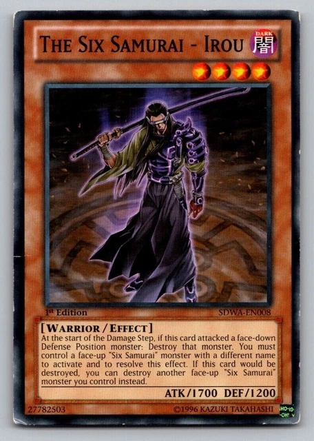 The Six Samurai - Irou Samurai Warlords Structure Deck SDWA-EN008 Common Yugioh