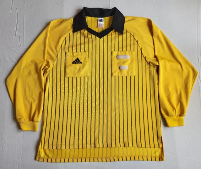 ORIGINAL ADIDAS REFEREE JERSEY FROM 1990s FOOTBALL VINTAGE SHIRT COLINA