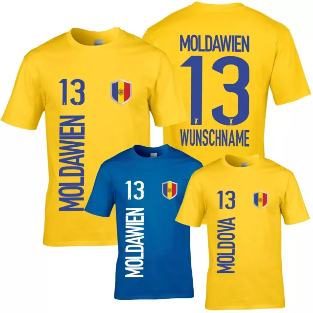 FanShirt MOLDAWIEN Trikot Herren Druck Nummer Name Jersey WM MOLDOVA FanShirts4u