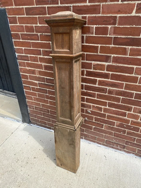 Vintage Newel Post 50"H, Top 8.25" x 8.25", Center 6.25" x 6.25, Staircase Post