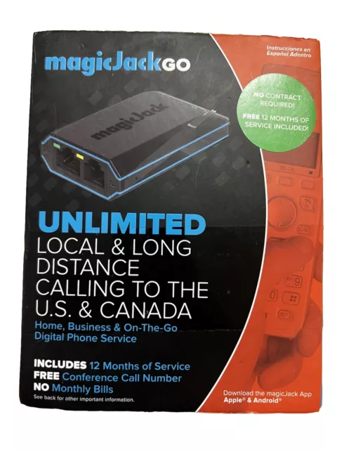 Magicjack Go K1103 Digital Phone Service Device (Unlimited Calls for 12 Months)