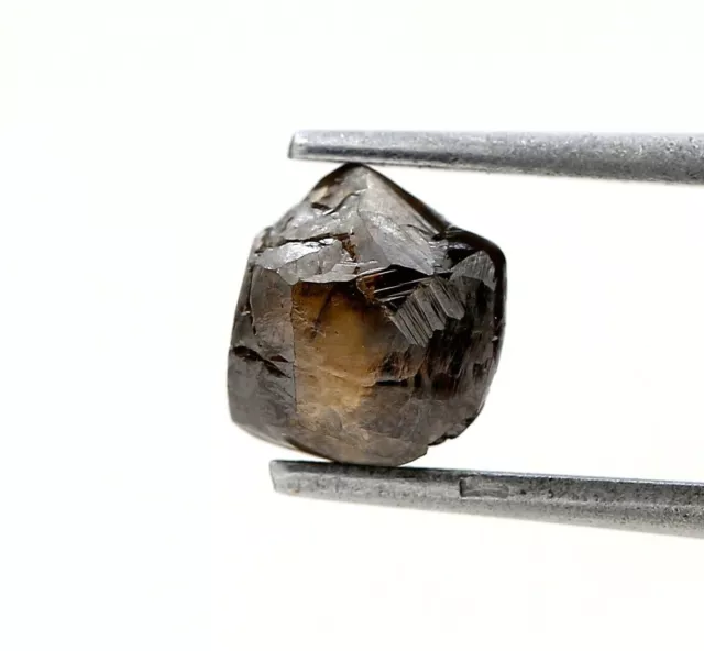 Brut Uncut Naturel Diamant 1.95CT Noir Marron Scintillant Irregular Forme Cadeau