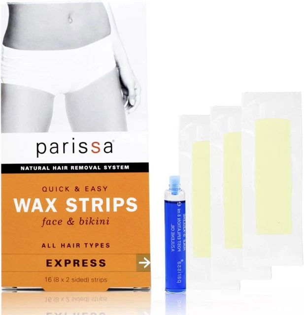 Parissa Strisce Cera Viso & Bikini, Kit Cerera Depilazione Donna Più Piccola