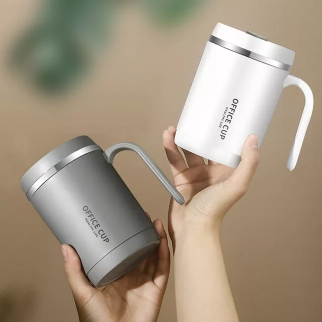 500ml Insulated Coffee Mug Travel Cup Thermal Stainless Steel Flask with Straw
