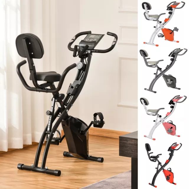 2-In-1 Upright Exercise Bike Adjustable Resistance Fitness Home Cycle Recumbent